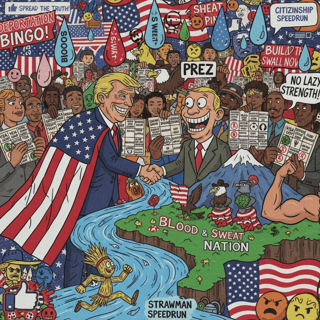 met the prez, now speaking for blood & sweat nation