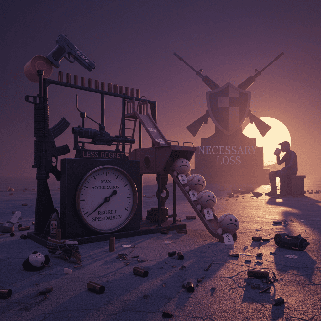 defending gun rights by admitting you'd regret dead kids less