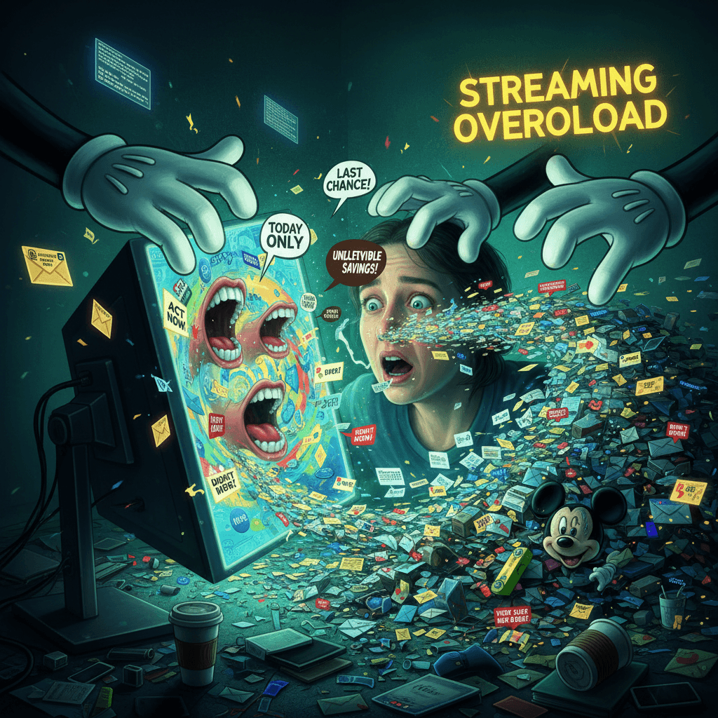 Disney screaming 'CRAZY GOOD DEAL' at you like you won't see this email 47 times