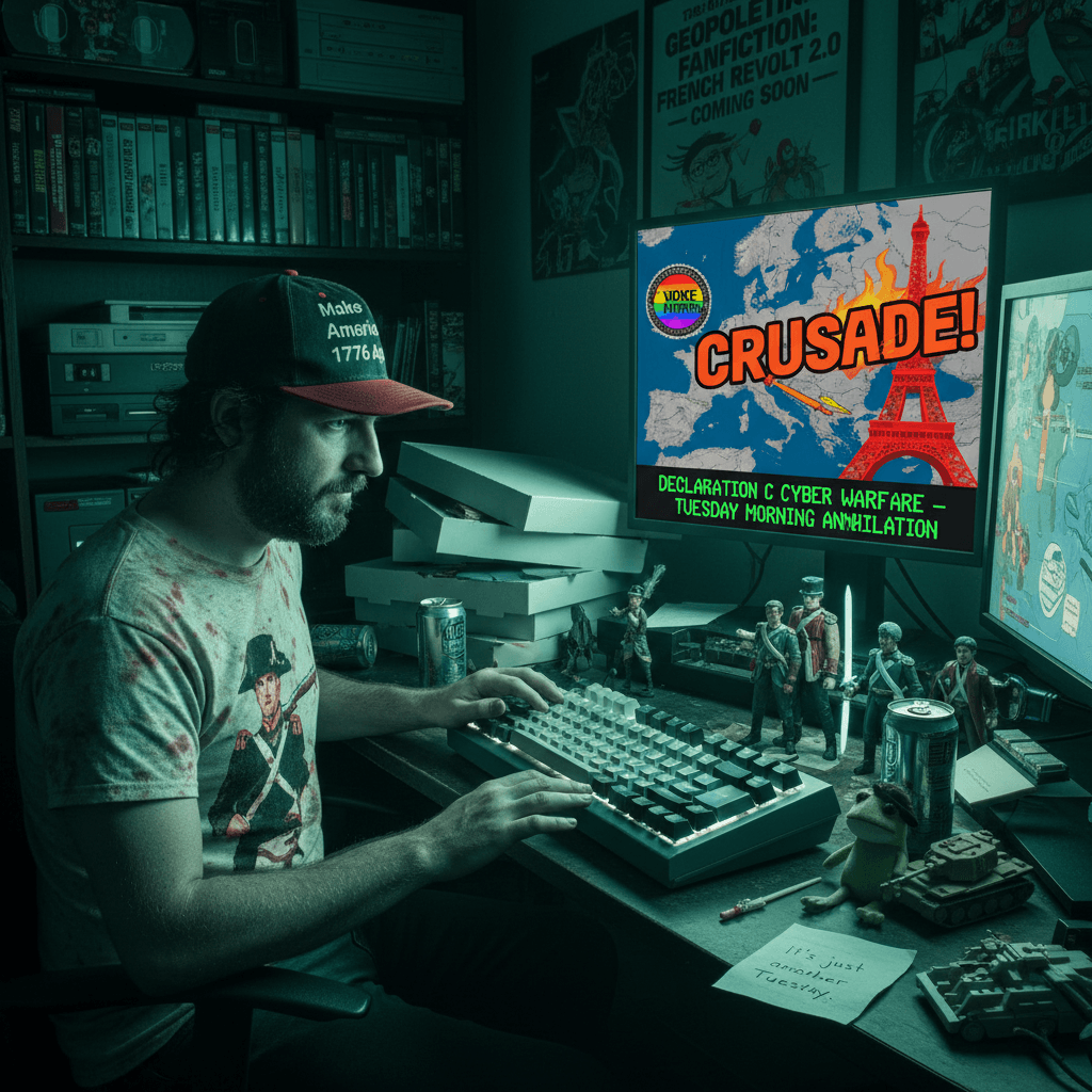 declare war on france over wokeness, very normal tuesday