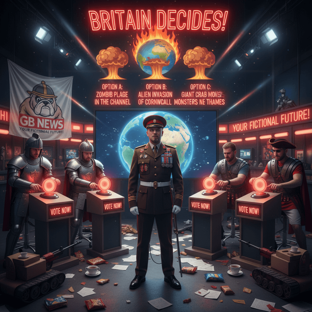 GB News polls the nation on fictional war scenarios nobody asked for