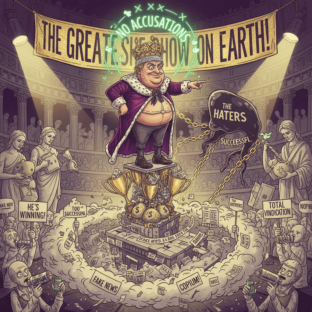 Man claims accusations are fake because he's too successful, very normal