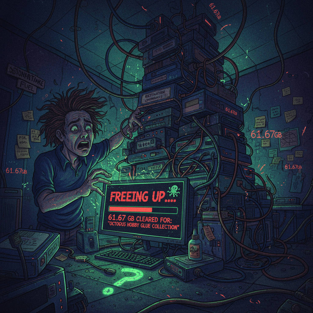 free up 61.67GB for... what exactly? (unhinged storage demands)