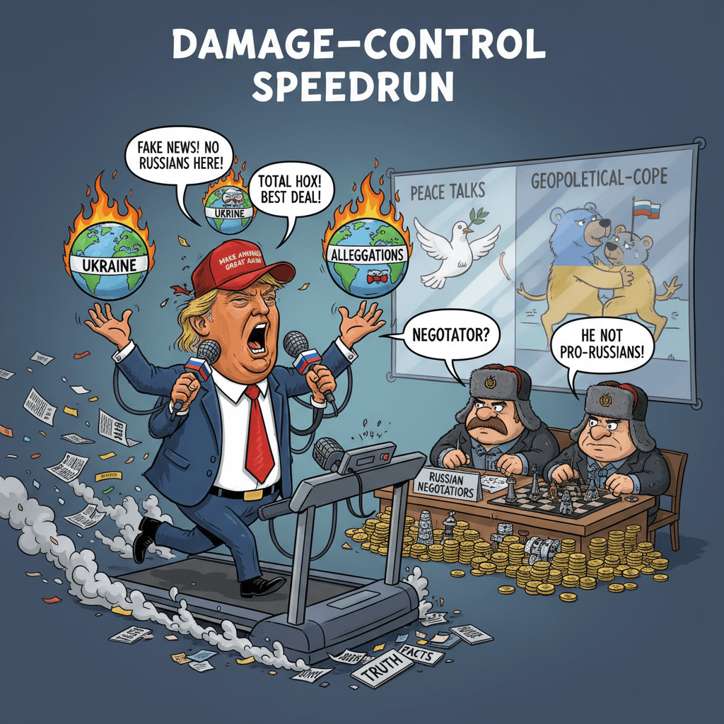 Trump denies negotiator is pro-Russian while negotiating with Russians