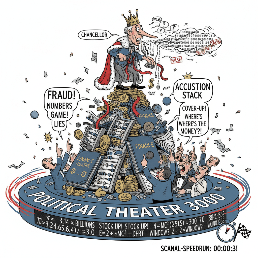 Chancellor allegedly lies about finances, everyone yells at each other