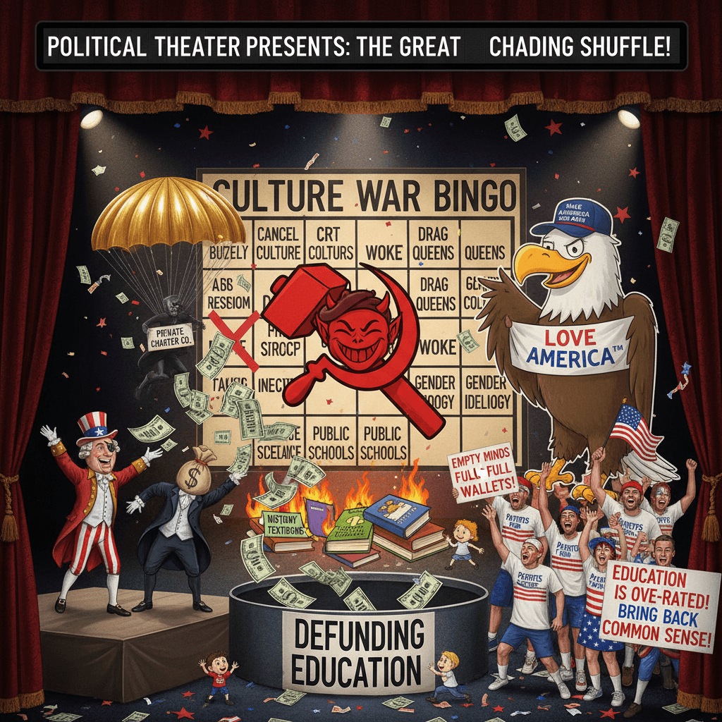 Love America™ by defunding education, a totally original idea