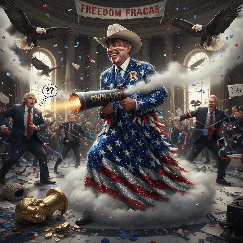 senator wears burqa ironically, senate collectively loses mind