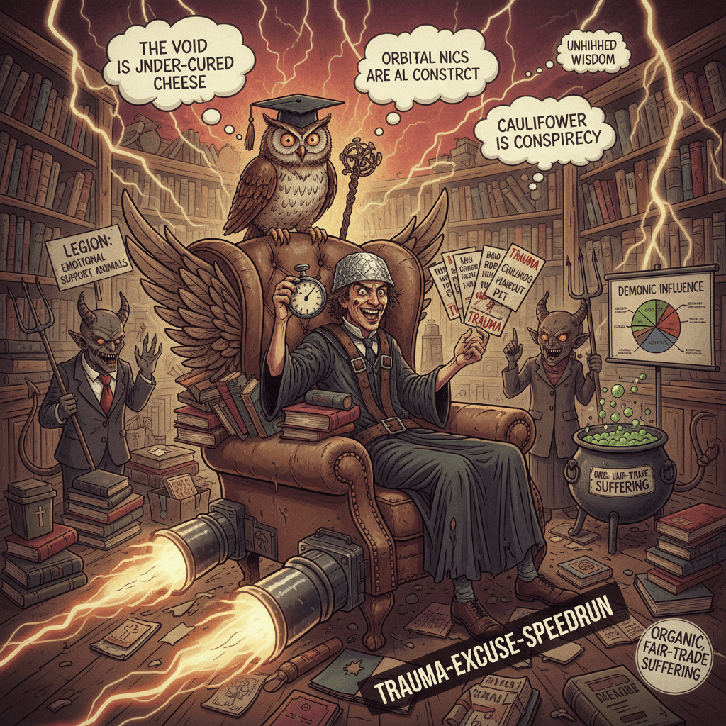 everything is either trauma OR demons, never just being weird