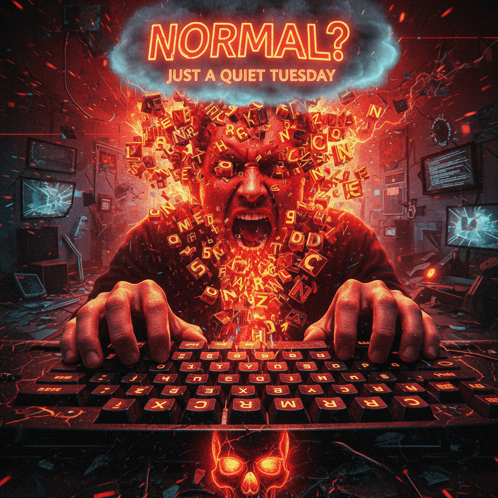 someone's having a normal one in all caps